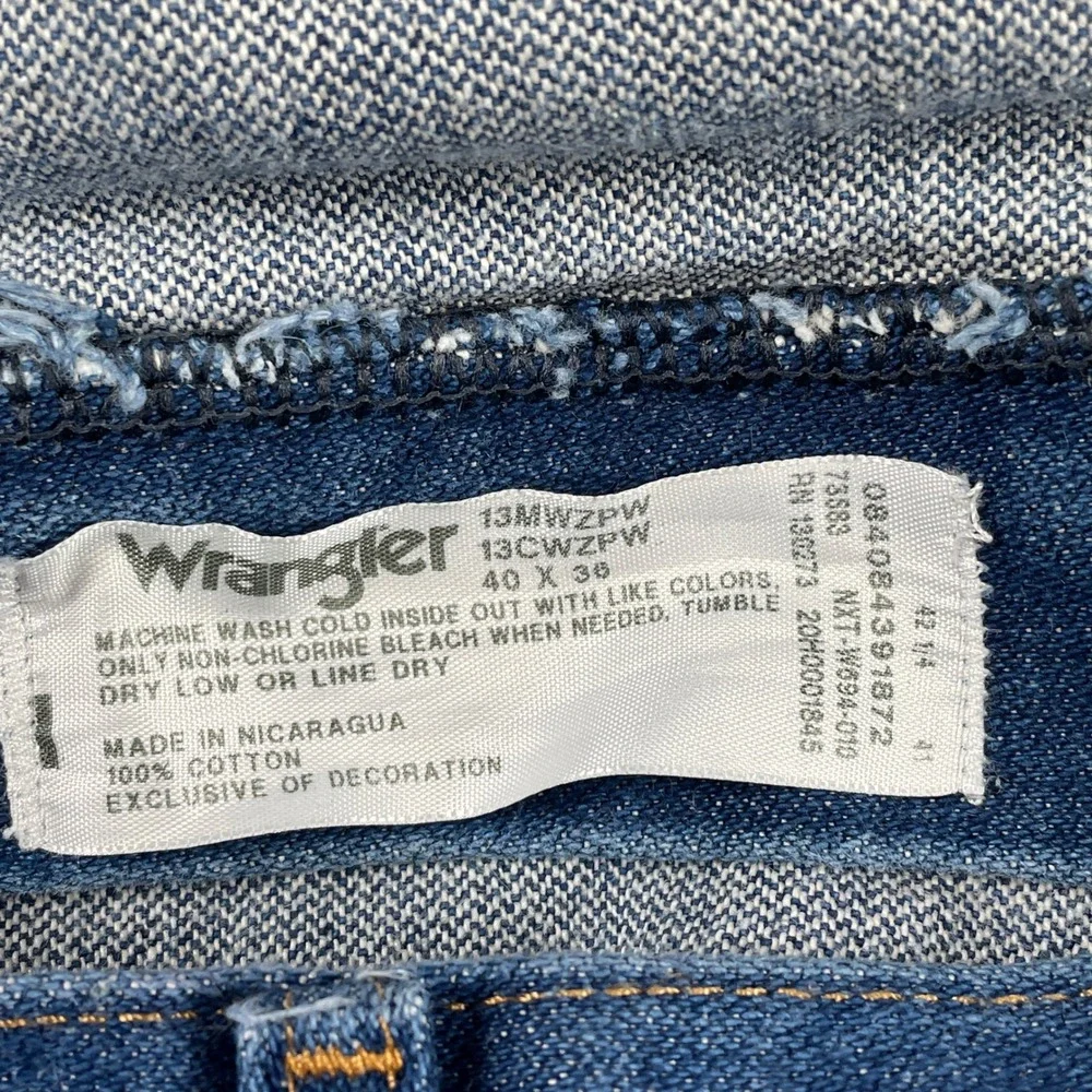 Wrangler Jeans Mens 40x36 Blue Cowboy Cut 13MWZPW Original Fit Straight Leg